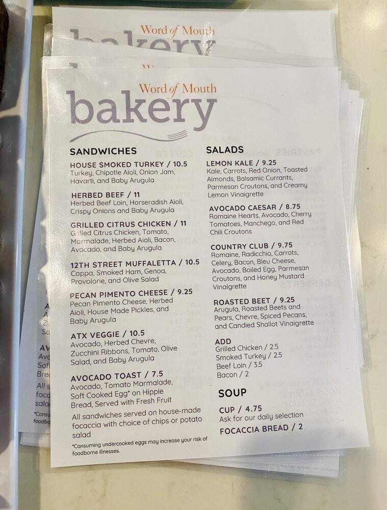 Word of Mouth Bakery - Austin, TX