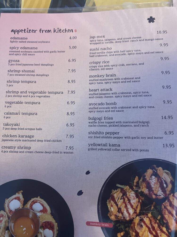 Sushi Yuki - Carrollton, TX menu_pic