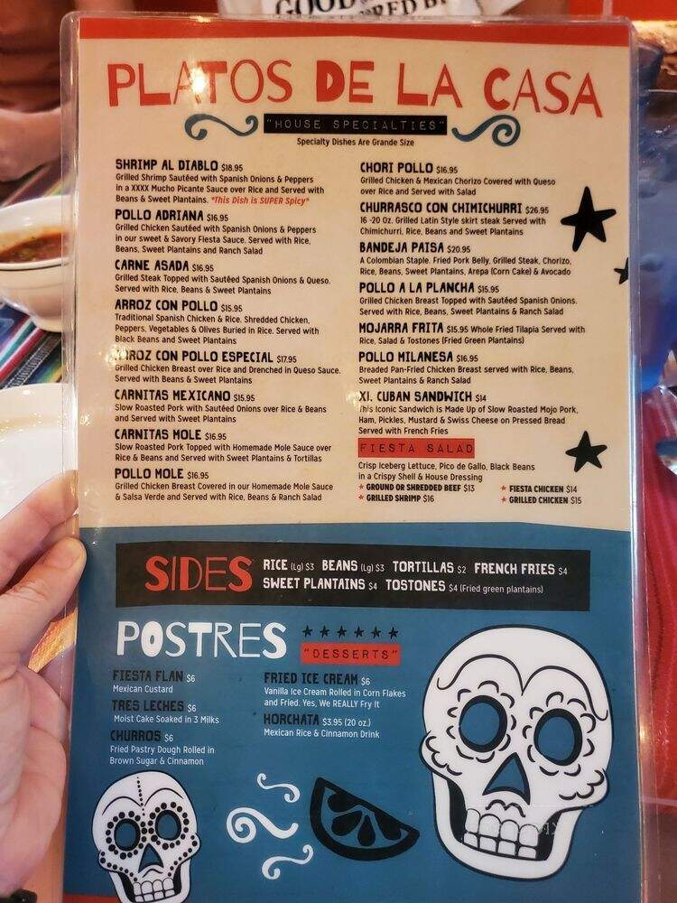 Casa Fiesta - Richmond, VA menu_pic