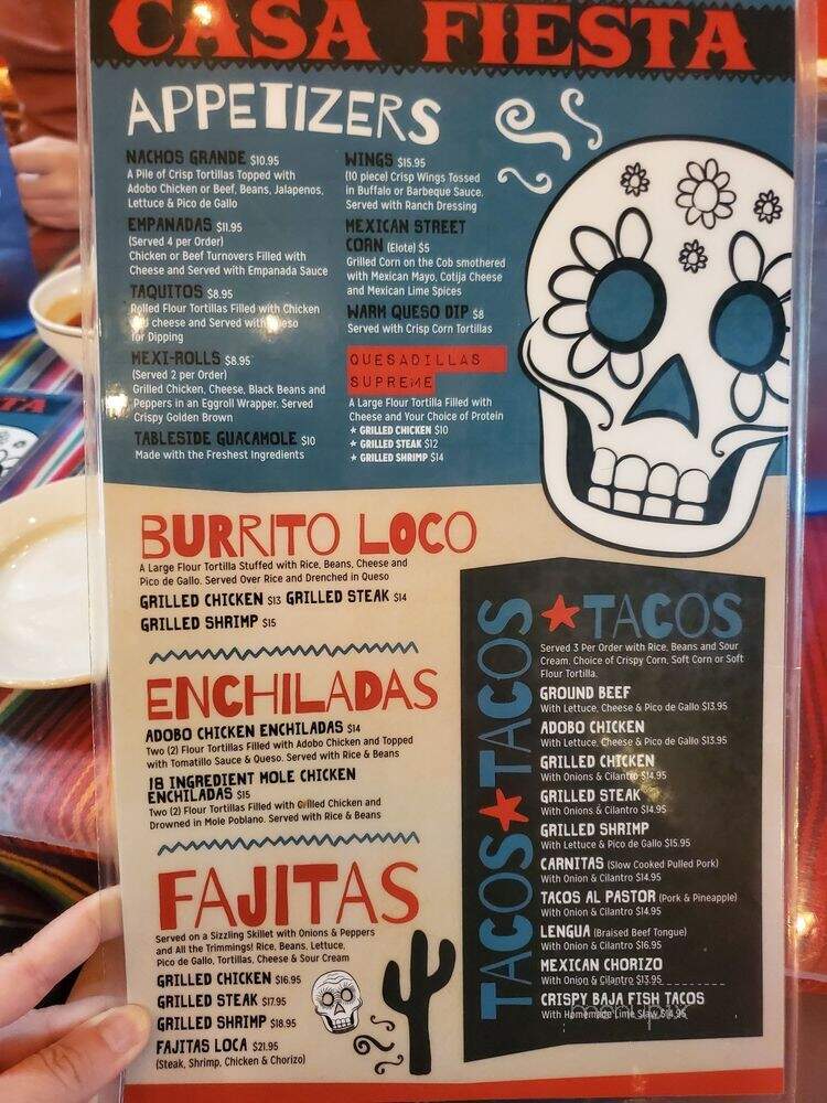 Casa Fiesta - Richmond, VA menu_pic