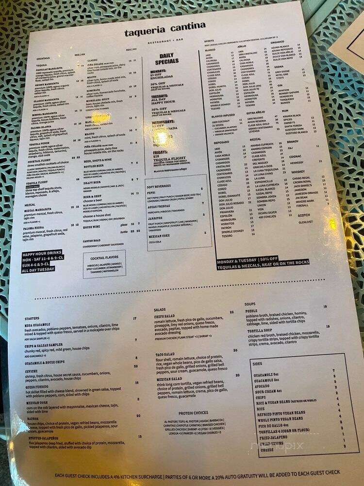 Taqueria Cantina - Seattle, WA menu_pic