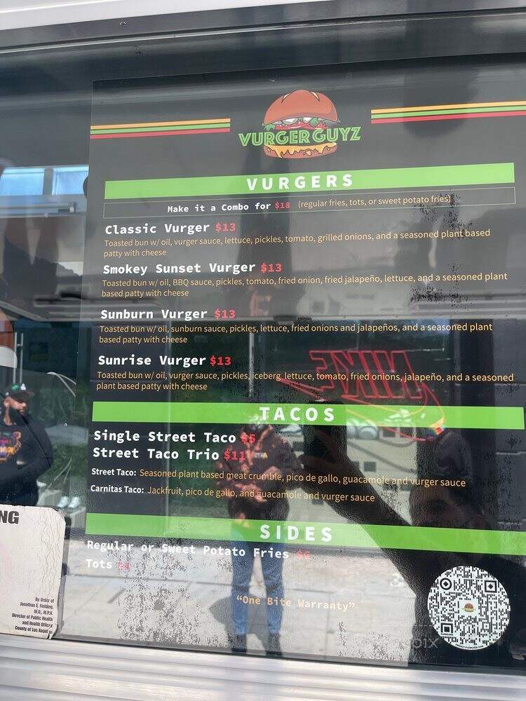 Vurger Guyz - West Hollywood, CA menu_pic