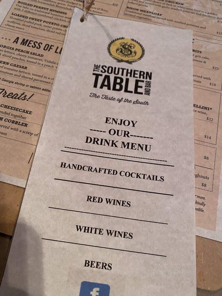 The Southern Table & Bar - Brunswick, GA menu_pic