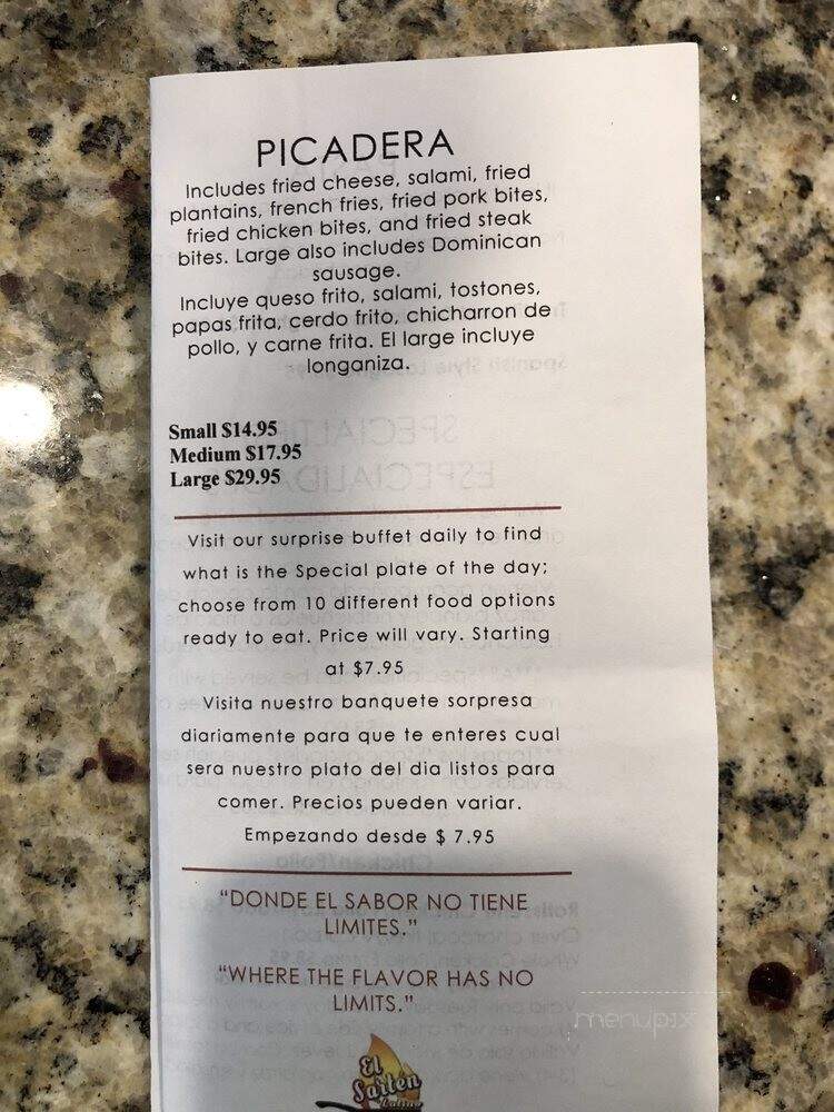 El Sarten Latino - McDonough, GA menu_pic