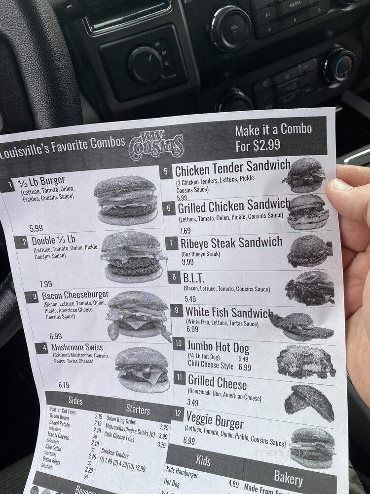 WW Cousins - Louisville, KY menu_pic