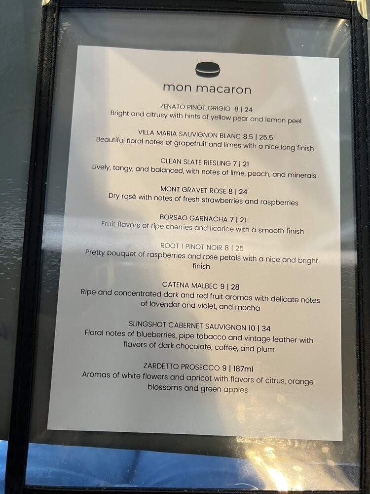Mon Macaron - Raleigh, NC menu_pic