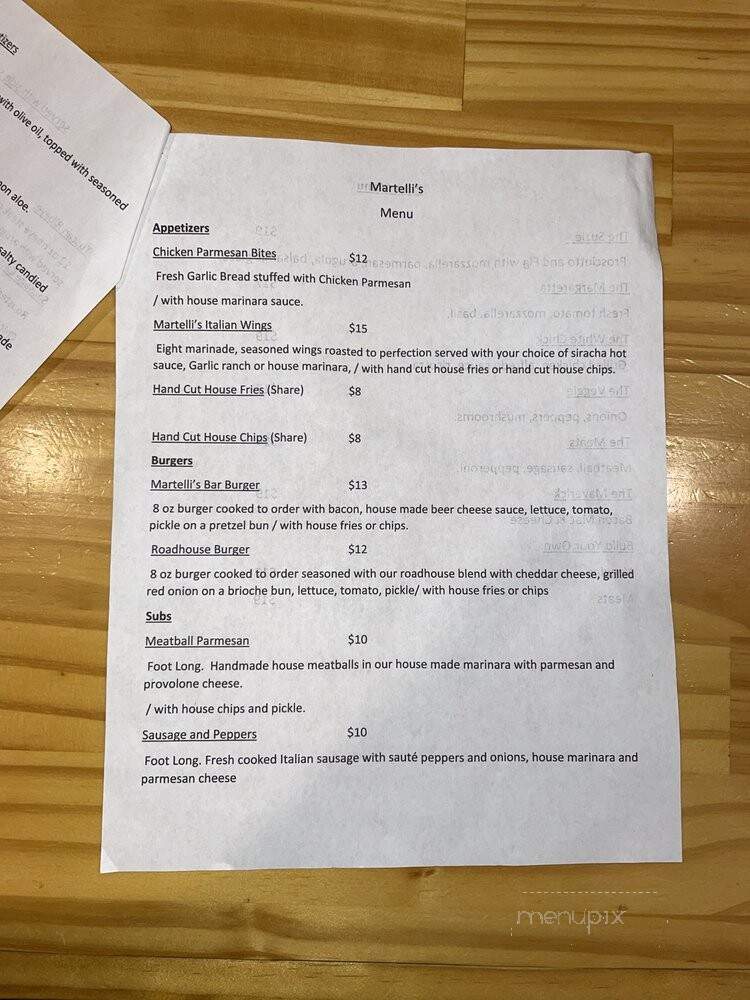 Martellis - Laconia, NH menu_pic