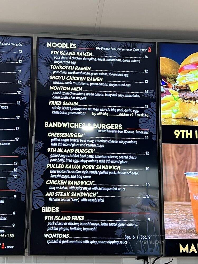 9th Island Grill - Henderson, NV menu_pic