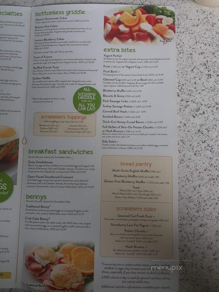 Scramblers - Cincinnati, OH menu_pic