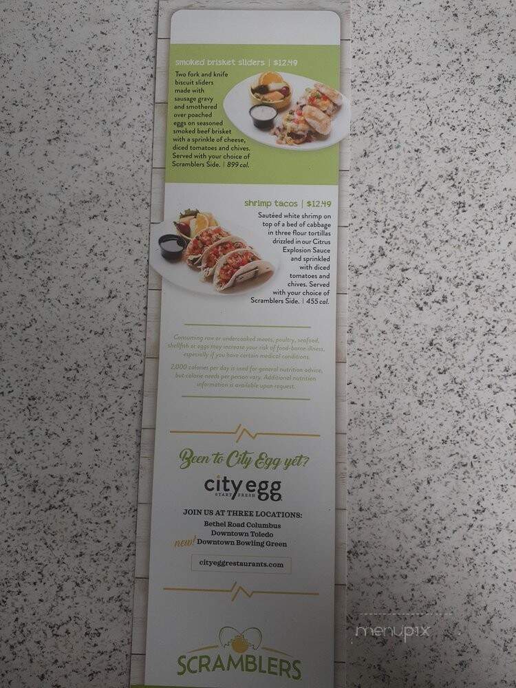 Scramblers - Cincinnati, OH menu_pic