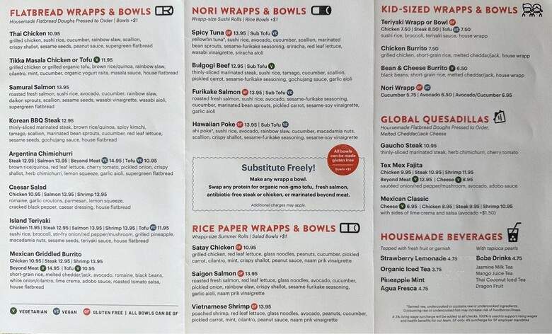 World Wrapps - San Ramon, CA menu_pic