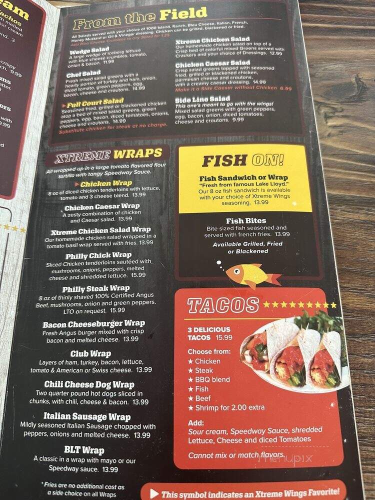 Xtreme Wings - Jacksonville, FL menu_pic