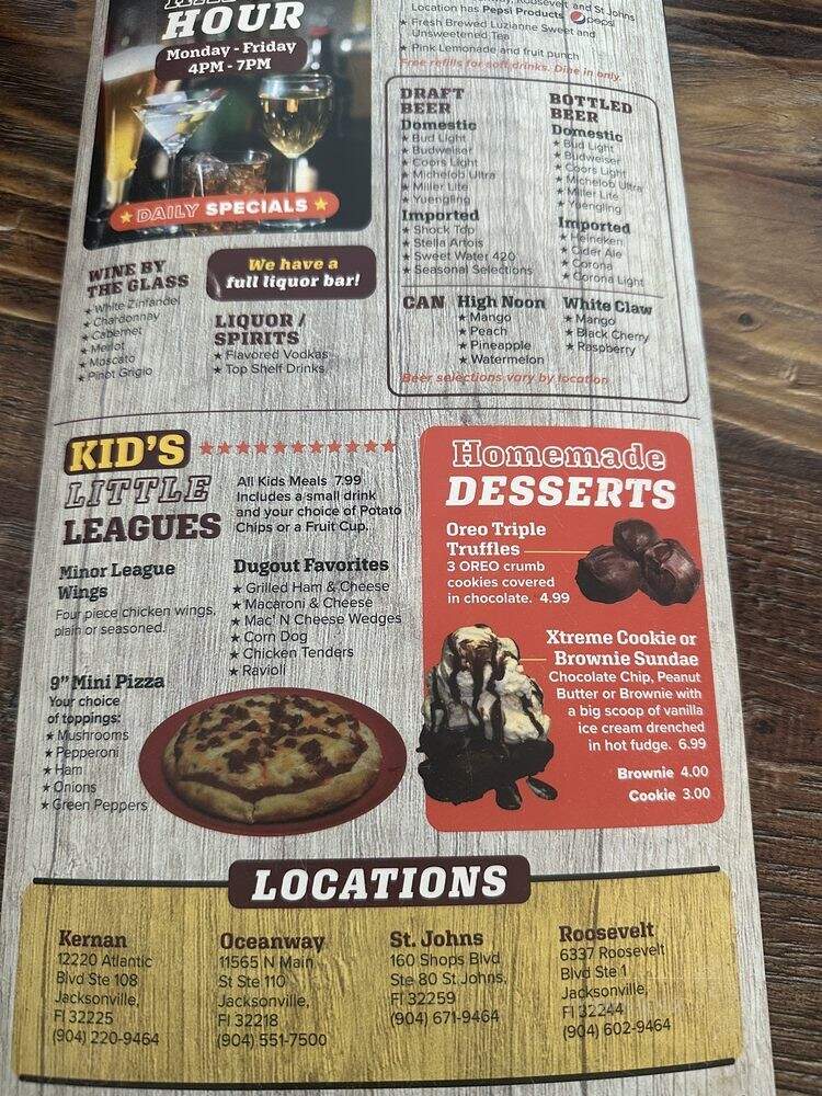 Xtreme Wings - Jacksonville, FL menu_pic