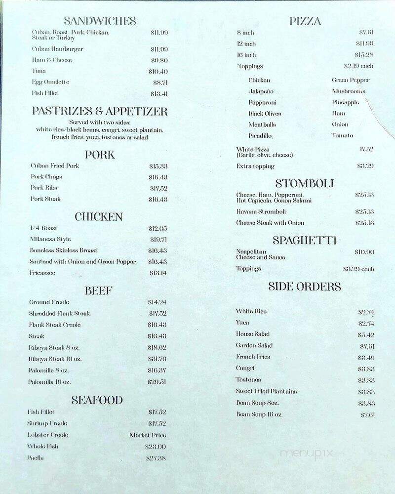 7 Mile Buffet - Marathon, FL menu_pic