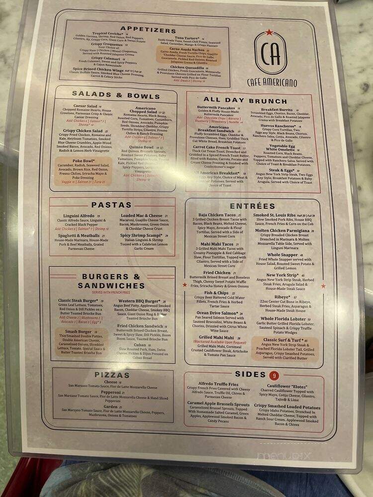 Cafe Americano - Miami Beach, FL menu_pic