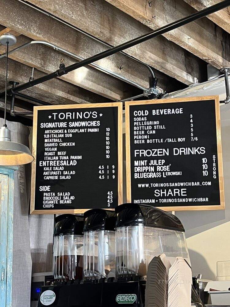 Torino's Sandwich Bar - Louisville, KY menu_pic
