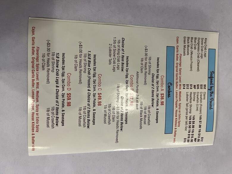 Crab Kitchen - Las Vegas, NV menu_pic