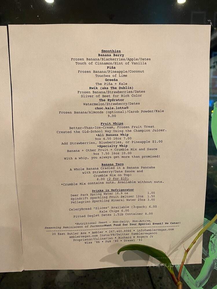 Ambler Vegan - Ambler, PA menu_pic