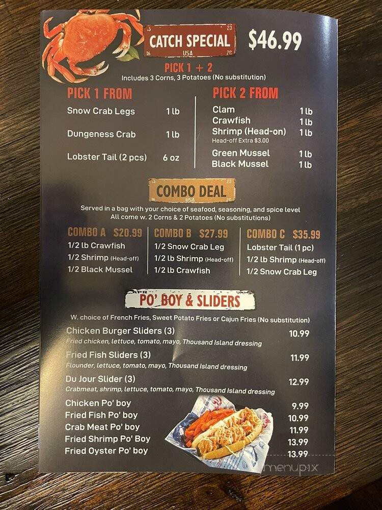 Crab Du Jour - Philadelphia, PA menu_pic