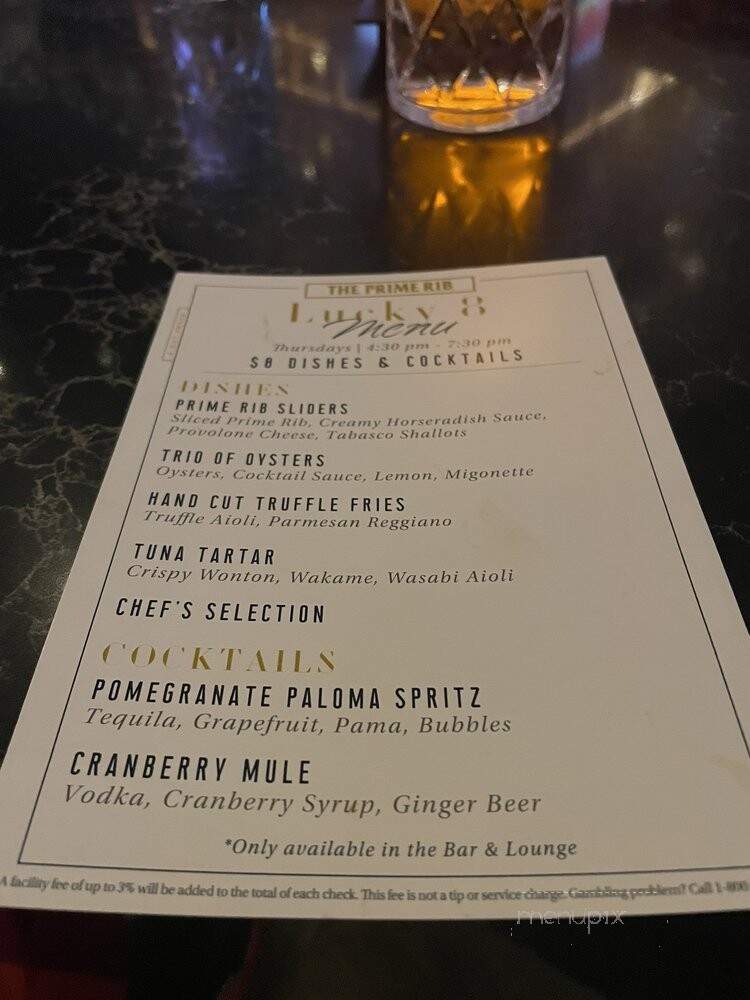 The Prime Rib - Philadelphia, PA menu_pic