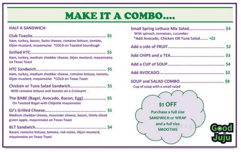 Good Juju - Adkins, TX menu_pic