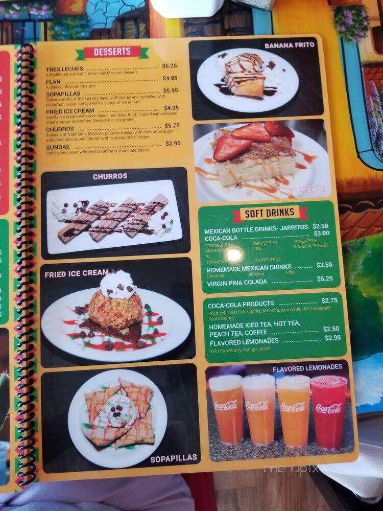 Mi Rancho - Fredericksburg, VA menu_pic
