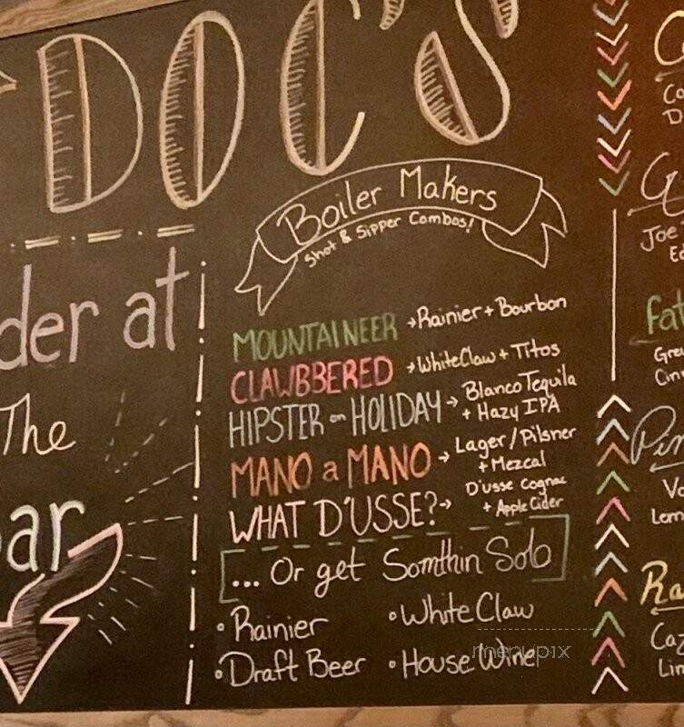 Doc's Bar - Tacoma, WA menu_pic