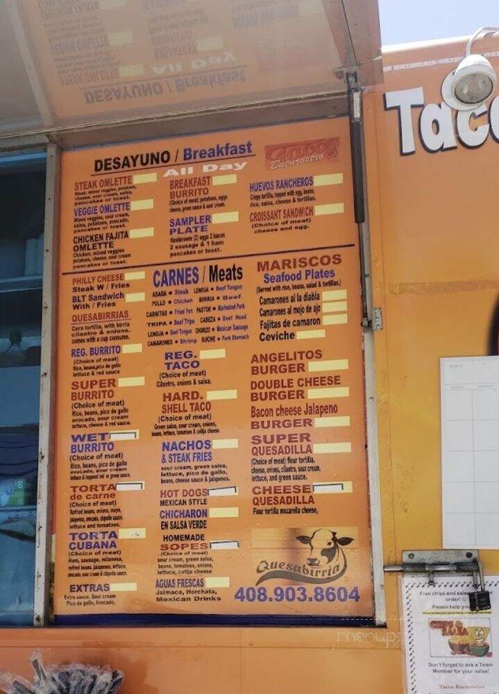Tacos Buenrostro - San Jose, CA menu_pic