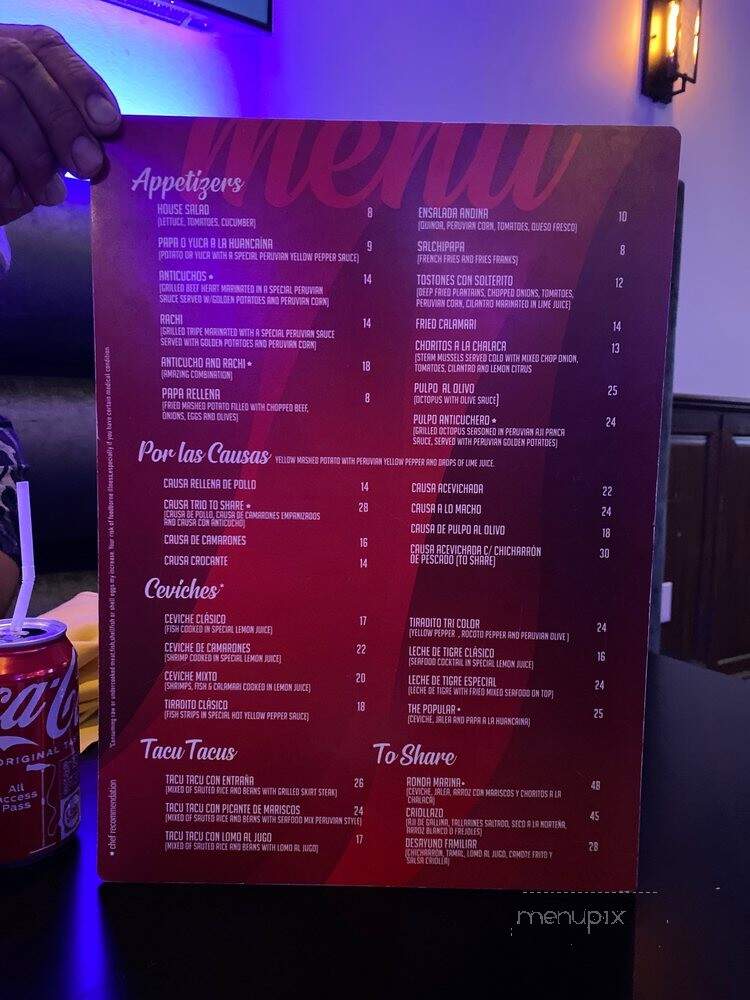 Smoked Barn Of Peru - Huntington Station, NY menu_pic