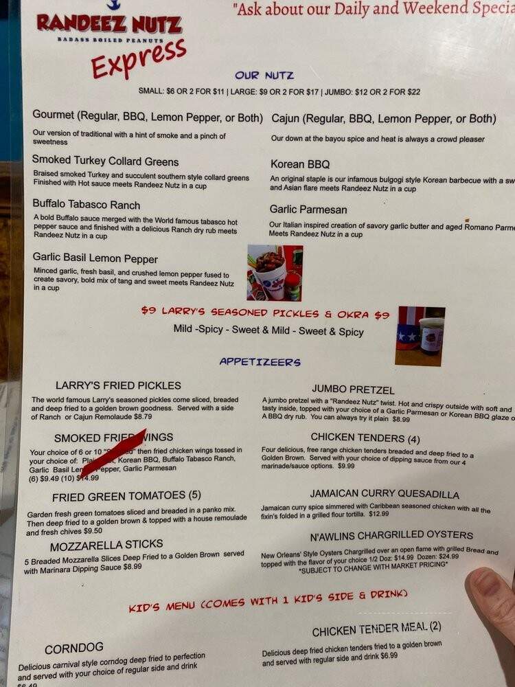Randeez Nutz Express - Jacksonville, FL menu_pic