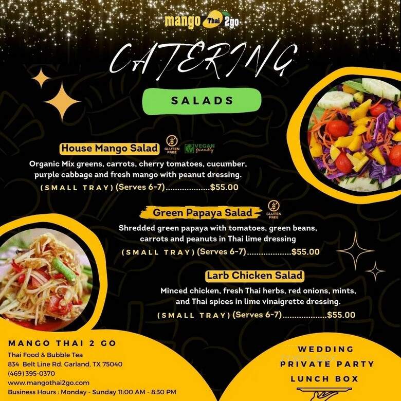 Mango Thai 2 Go - Garland, TX menu_pic