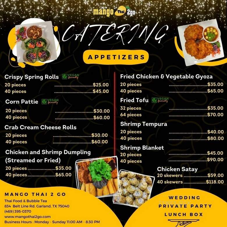 Mango Thai 2 Go - Garland, TX menu_pic