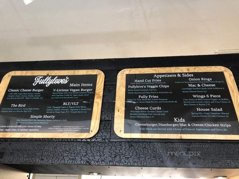 Fullylove's Restaurant - Tucson, AZ menu_pic
