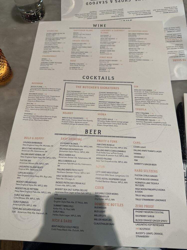 The Butcher's Tale - Minneapolis, MN menu_pic