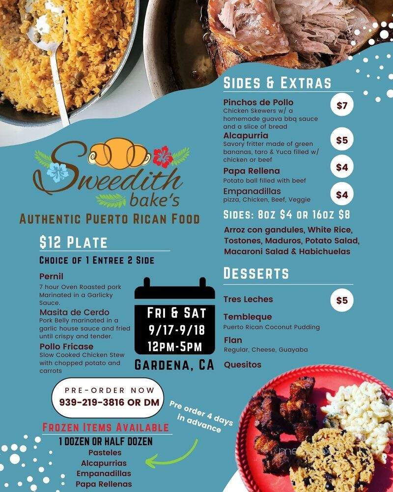 Sweedith Bake's - Signal Hill, CA menu_pic