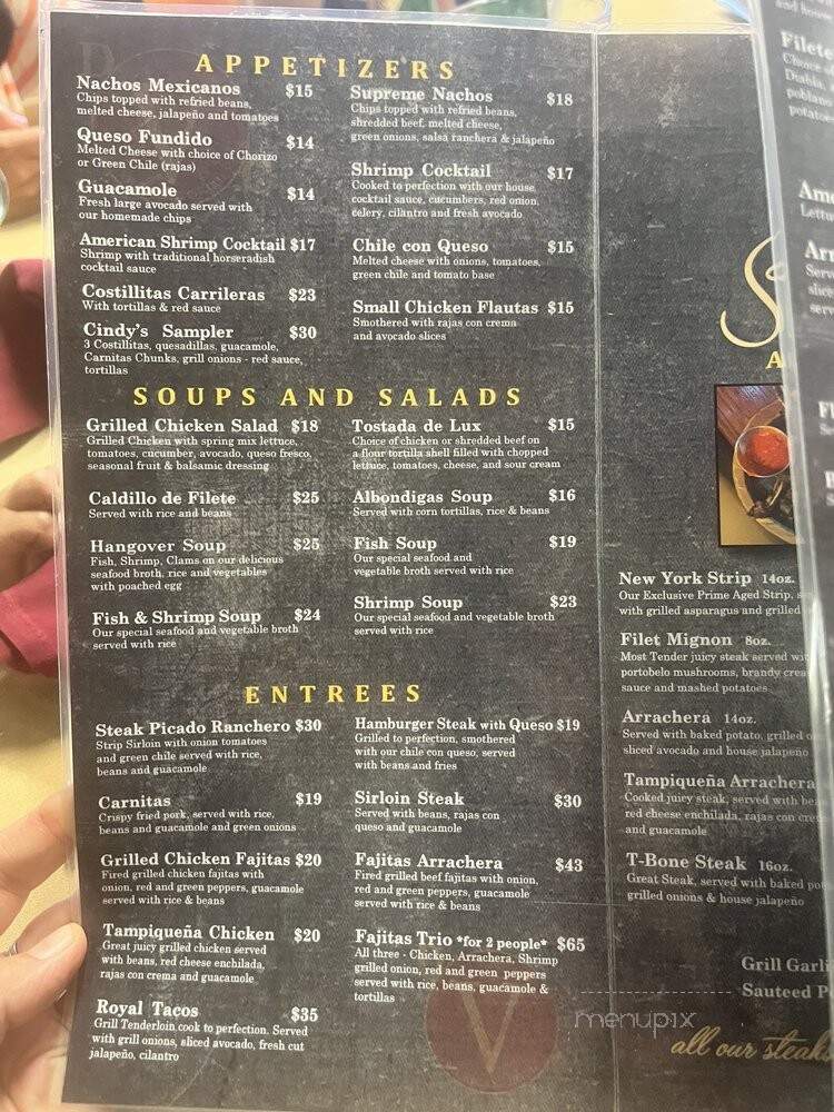 Victorias Restaurant - Canutillo, TX menu_pic