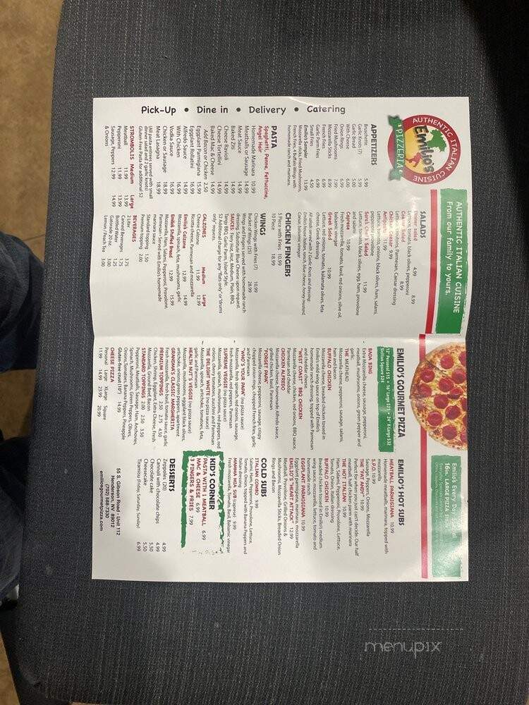 Emilia's Cafe - Henderson, NV menu_pic