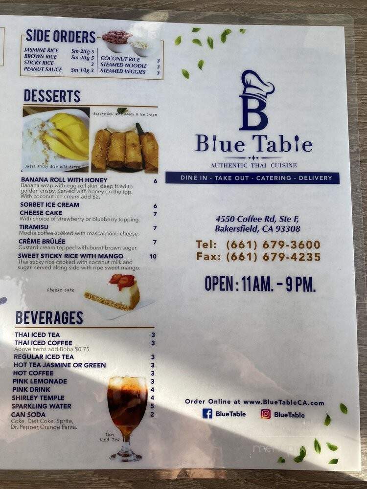Blue Table Thai Cuisine - Bakersfield, CA