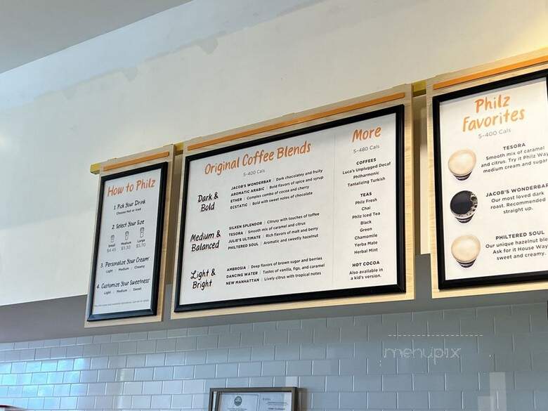 Philz Coffee - Colma, CA menu_pic