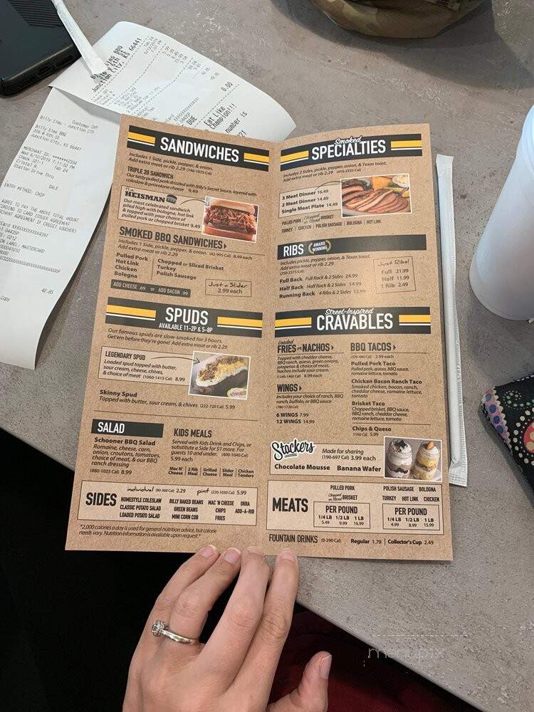 Billy Sims Barbecue - Junction City, KS menu_pic