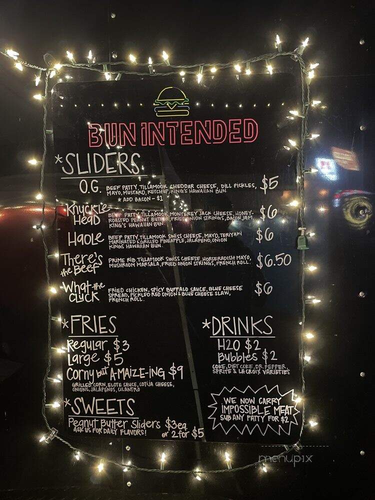 Bun Intended - Tigard, OR menu_pic