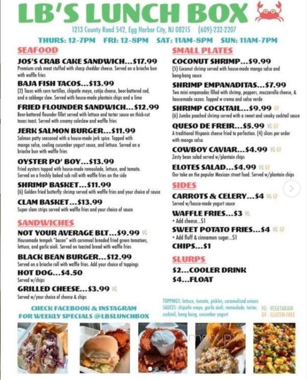 LB's Lunch Box - Egg Harbor City, NJ menu_pic