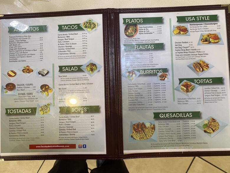 Tacos y Antojitos Emmanuel - West Palm Beach, FL menu_pic