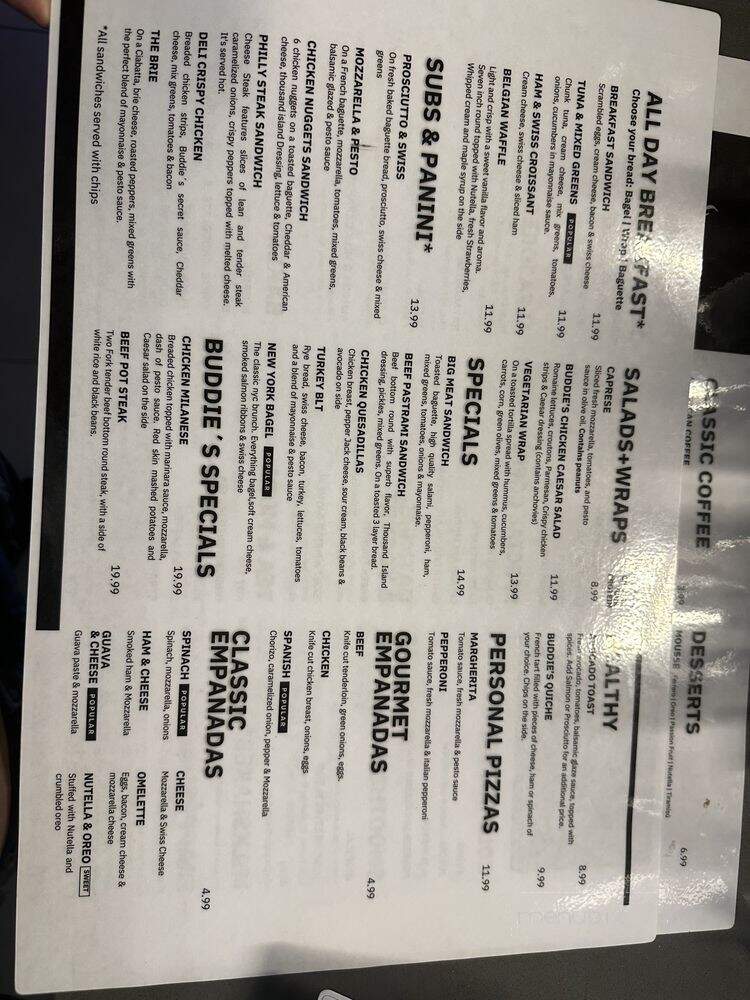 Buddies Bakery - Hollywood, FL menu_pic