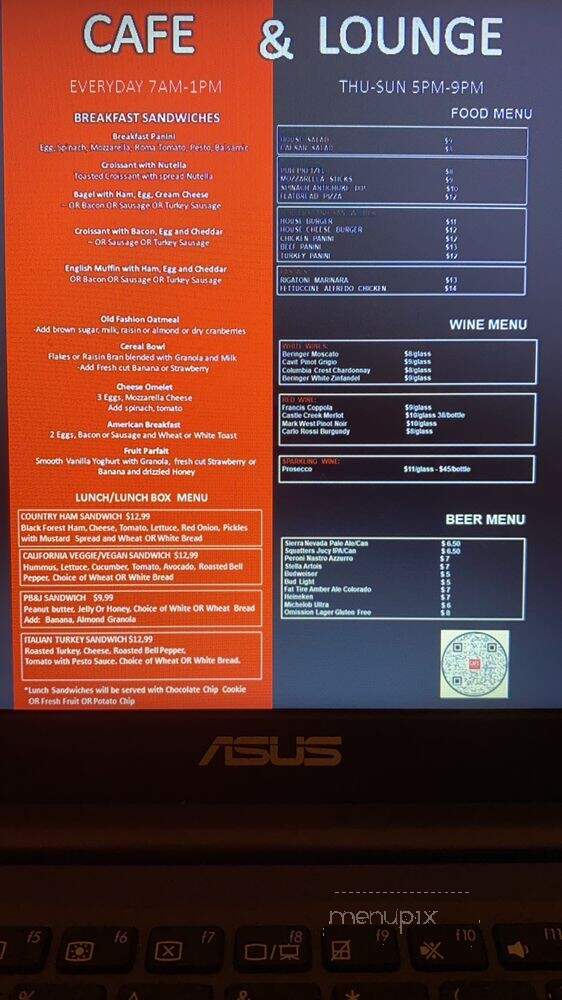 Cafe & Lounge Italiano - Moab, UT menu_pic