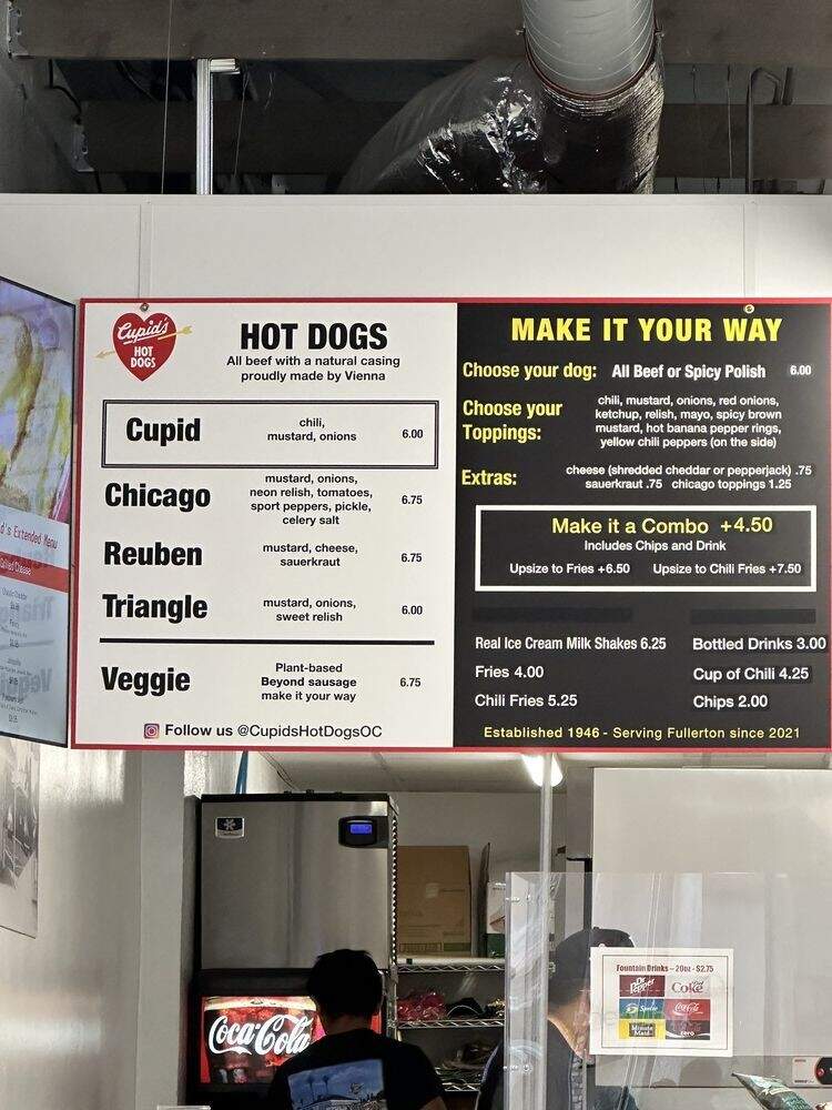 Cupid's Hot Dogs - Fullerton, CA menu_pic
