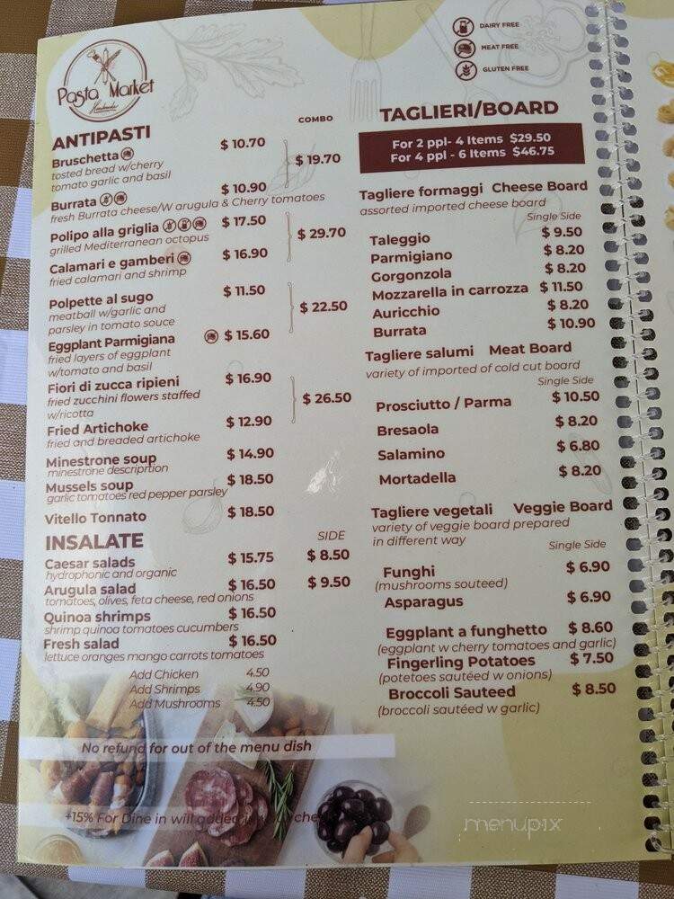 Pasta Market - Miami, FL menu_pic