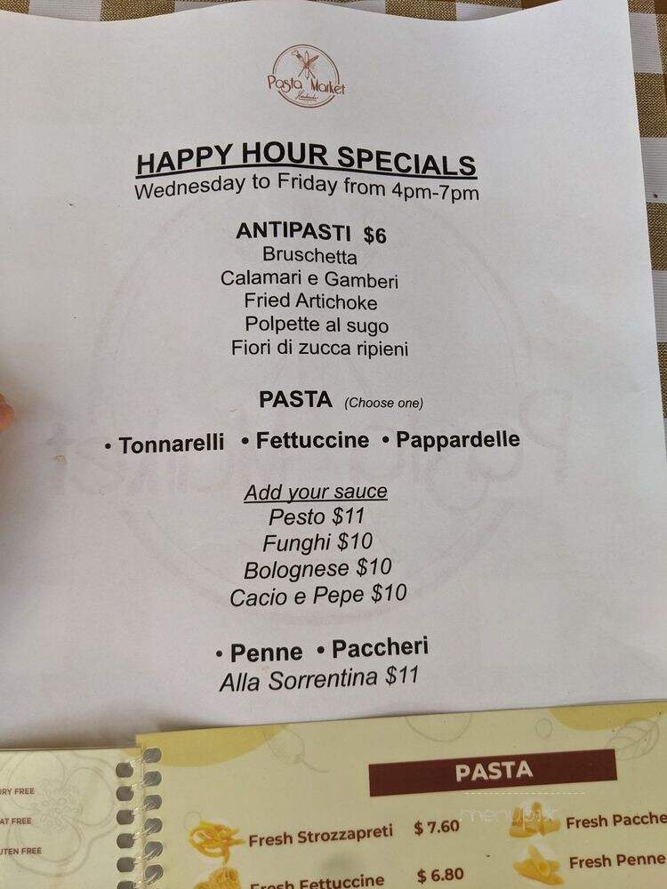 Pasta Market - Miami, FL menu_pic