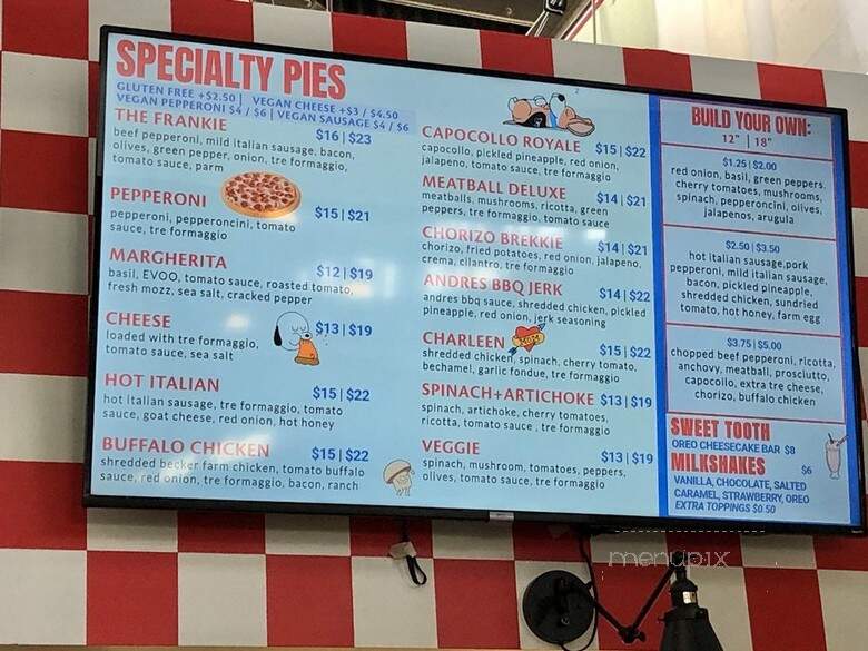 Frankie's Pizza Parlor - Indianapolis, IN menu_pic
