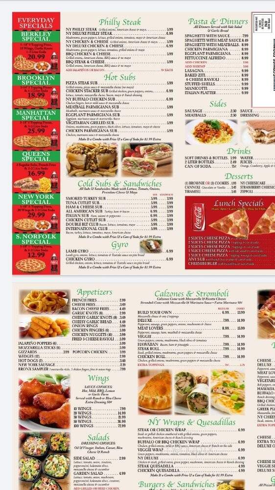 Sal's NY Pizza & Subs - Chesapeake, VA menu_pic